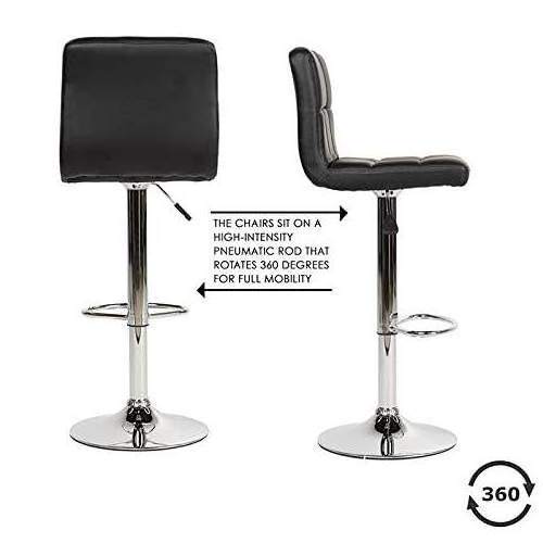 Hot Wholesale Popular Swivel 360 Degree Adjustable Shiloh Bar Leather Upholstered Lounge Counter Bar Stools and Chairs