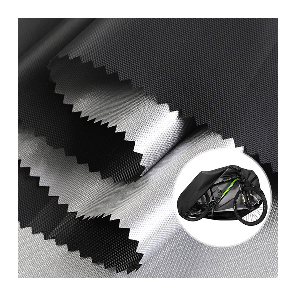 Wholesale 100% polyester fabric 210D oxford silver coated car cover fabric waterproof tent fabric