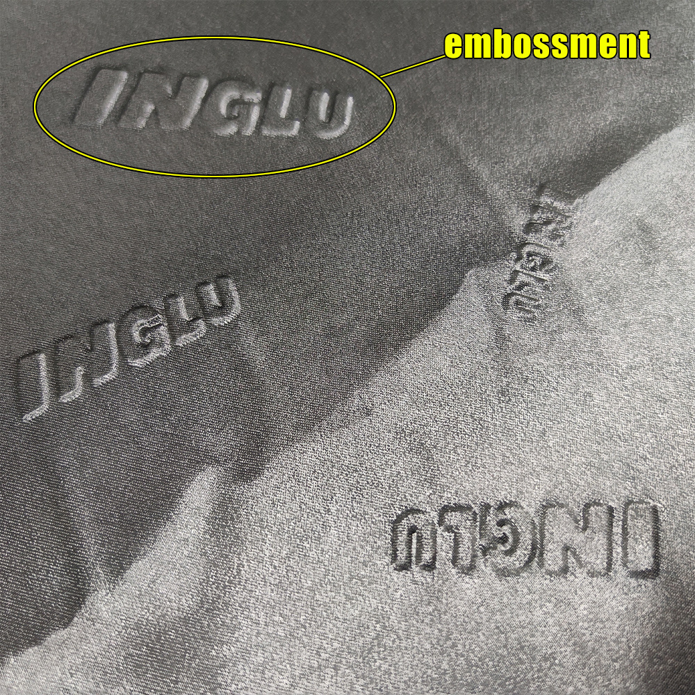 Wholesale 100% polyester 3D embossing fabric with custom LOGO 3D embossed print lining fabric