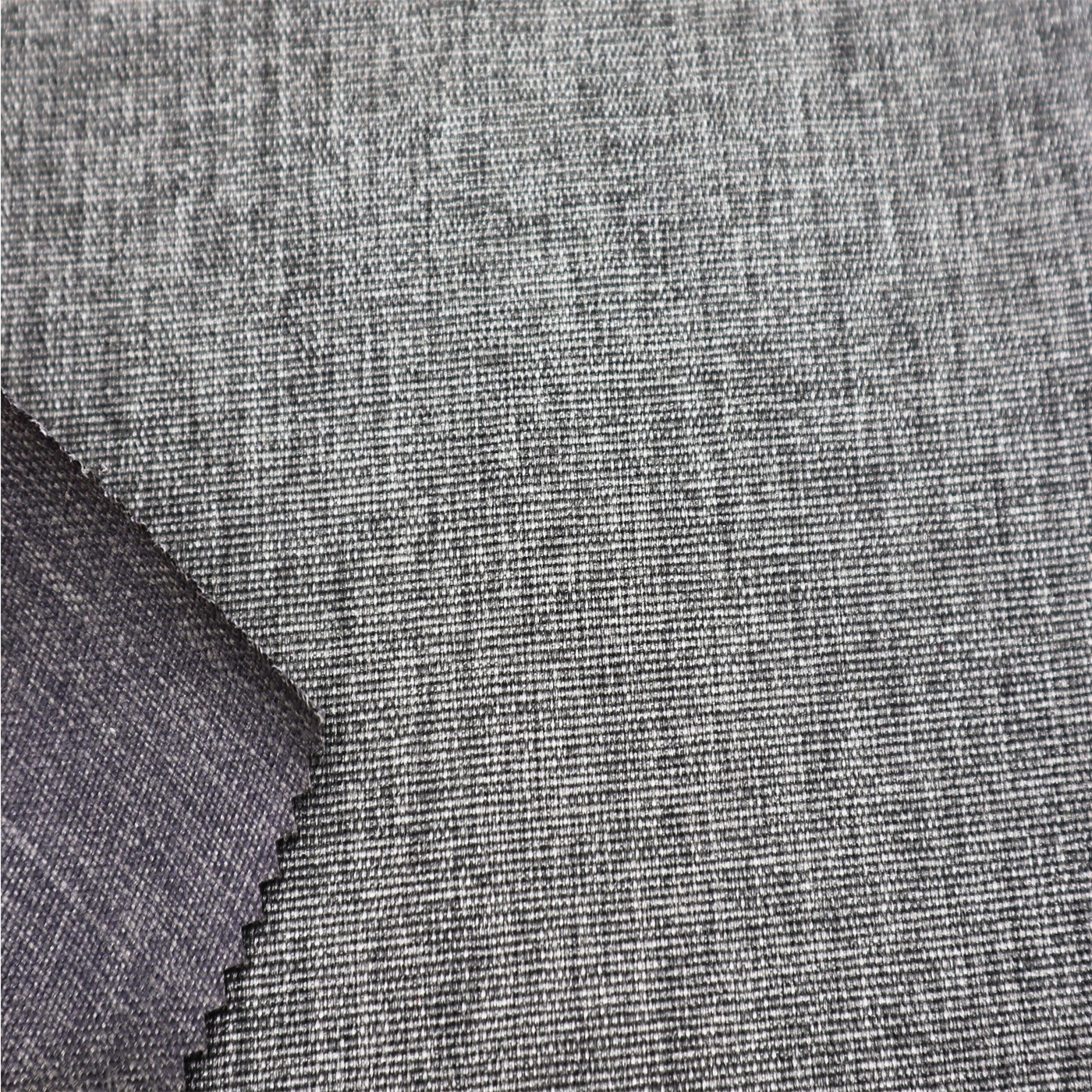 Home textile luggage material 100%polyester linen look thick durable dark gray upholstery furniture sofa fabric