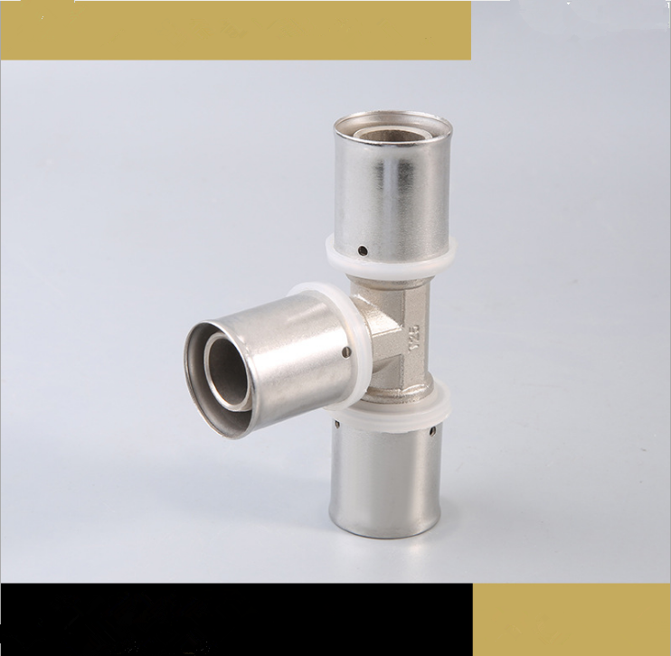 Press Fitting Copper pipe thickened equal diameter tee compression type aluminum plastic joint fittings compression