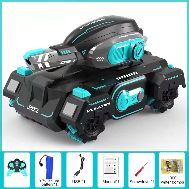 RC Tank Kids Army Toy 1000pcs Water Bomb Gesture Sensing 4 Wheeler for Adult Children