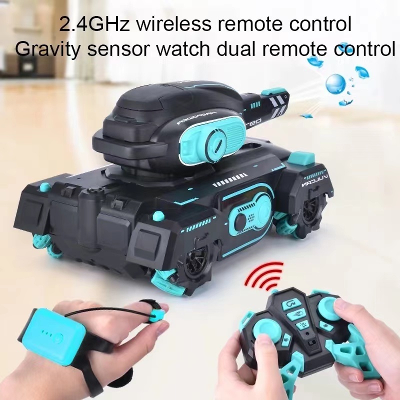 RC Tank Kids Army Toy 1000pcs Water Bomb Gesture Sensing 4 Wheeler for Adult Children