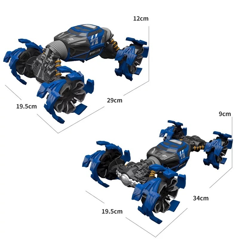 2.4g electric 4WD stunt car toy double-sided driving deformed twisted car special tires will unfold