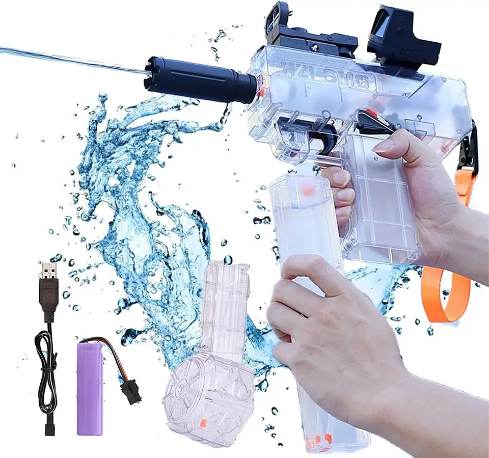 Summer Outdoor Water Play Gift Electric Water Gun Toy Plastic Unisex Double Magazine / Large Capacity / Electric 16 Pcs 13.2kg