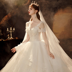 Crystal Wedding Dresses Manufacturer Long Tail Ball Gown Turkey Istanbul  for Women Fashion