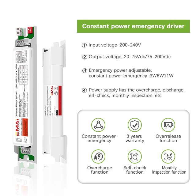 Power Outage Solution Reserve Driver Meet With CE CB SAA 11W LED Lighting Emergency Power Supply