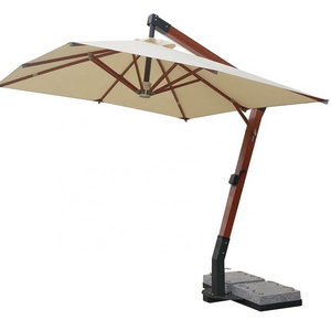 360 Degree Rotating System Roman Cafe Parasols Heavy Duty Double Umbrella Patio Cantilever Big Outdoor Umbrella for Garden