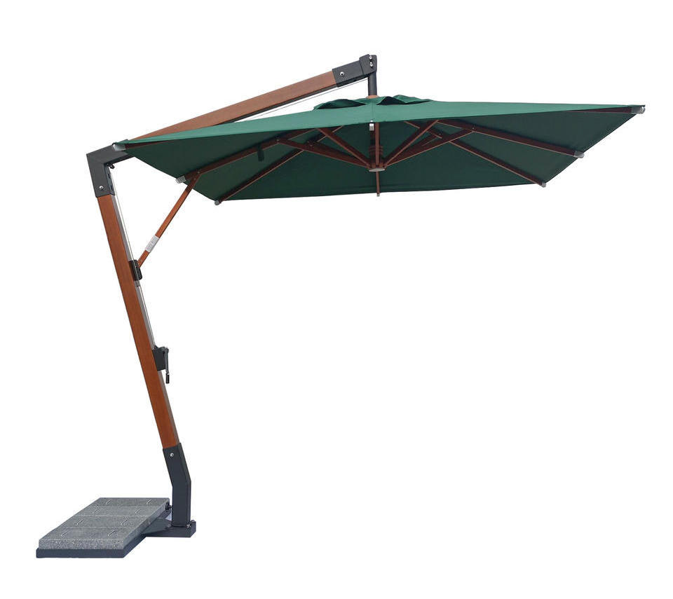 360 Degree Rotating System Roman Cafe Parasols Heavy Duty Double Umbrella Patio Cantilever Big Outdoor Umbrella for Garden