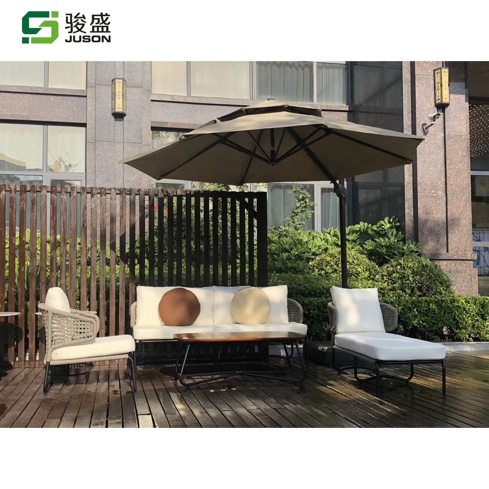 Modern lounge sunbed patio outdoor chaise lounge daybed wicker rattan garden chair furniture