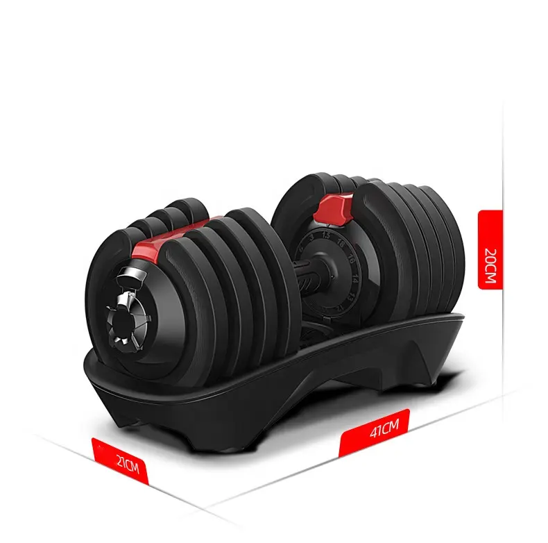 New 20kg Adjustable Dumbbells with Rack Stainless Steel Exercise Dumbbell Set for Gym Home Fitness Workout