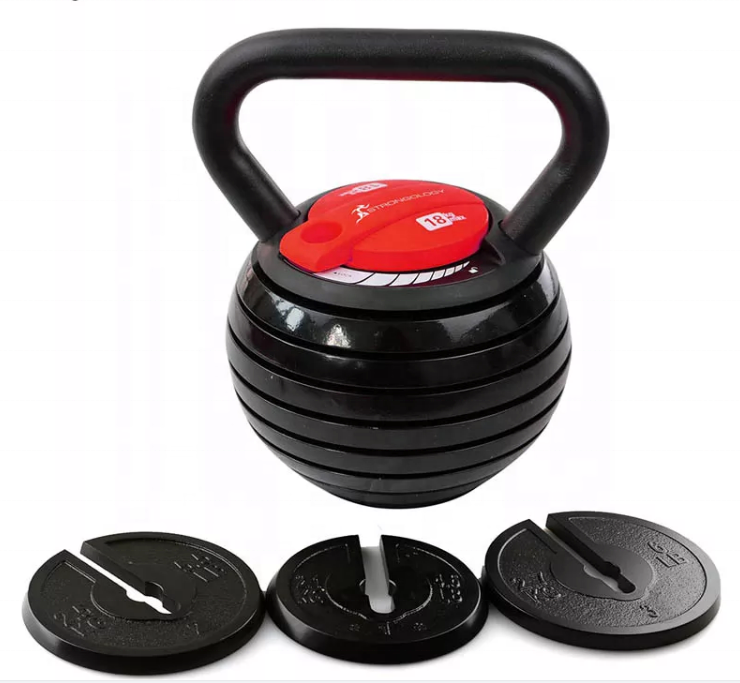 TODO 40LB Adjustable Kettlebell 18KG Custom Logo Free Weight Fitness Training Home Smart Set Cast Gym Equipment