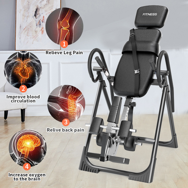 Adjustable Inversion Table with Relieve Back Pain/Reduce Muscle Tension Therapy Inverted Machine  Gravity Heavy Duty