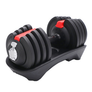 New 20kg Adjustable Dumbbells with Rack Stainless Steel Exercise Dumbbell Set for Gym Home Fitness Workout