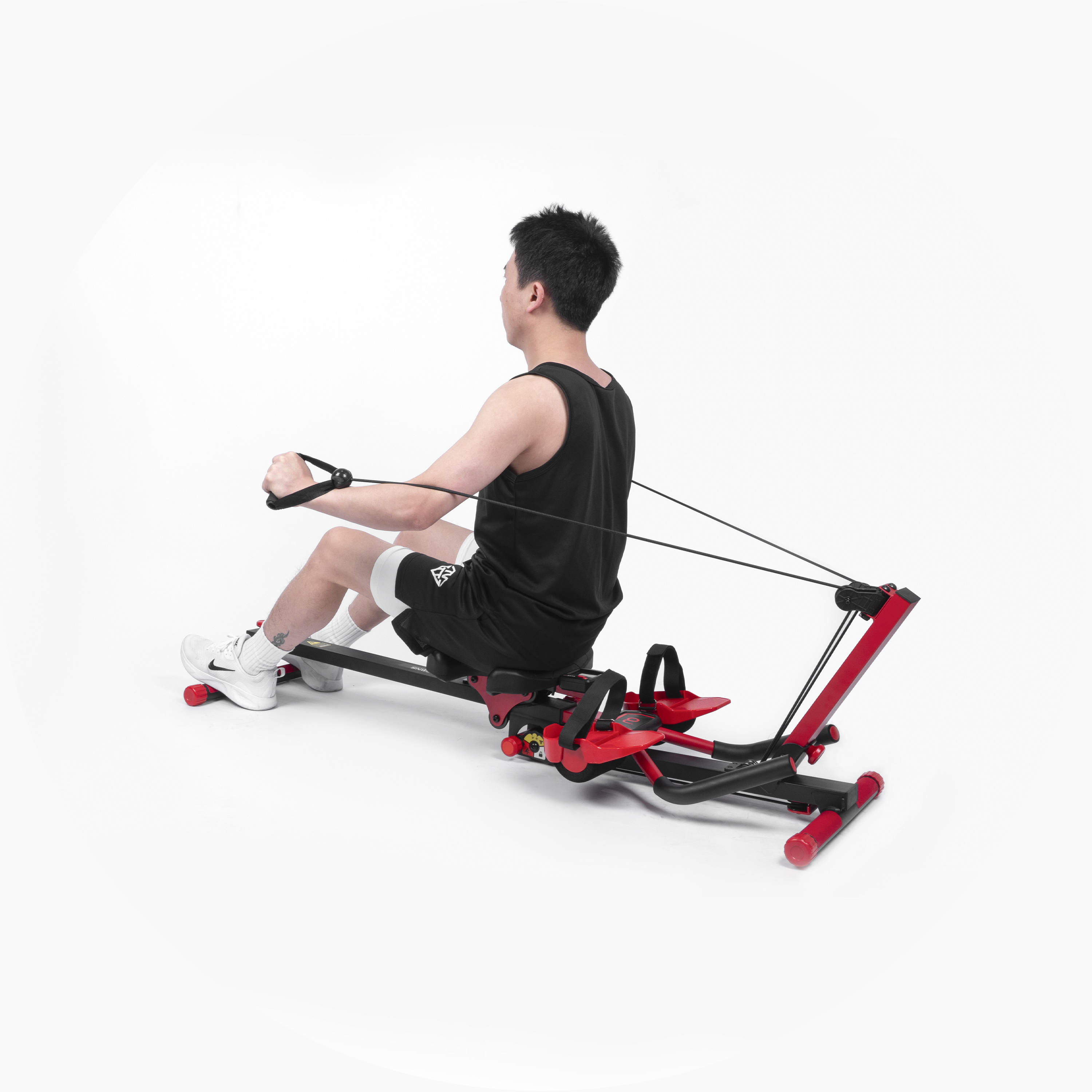 3 in 1 AB Wheel Rowing Machine Multifunctional Training Back Arm Core Sports and Entertainment Equipment for Home Gym Fitness