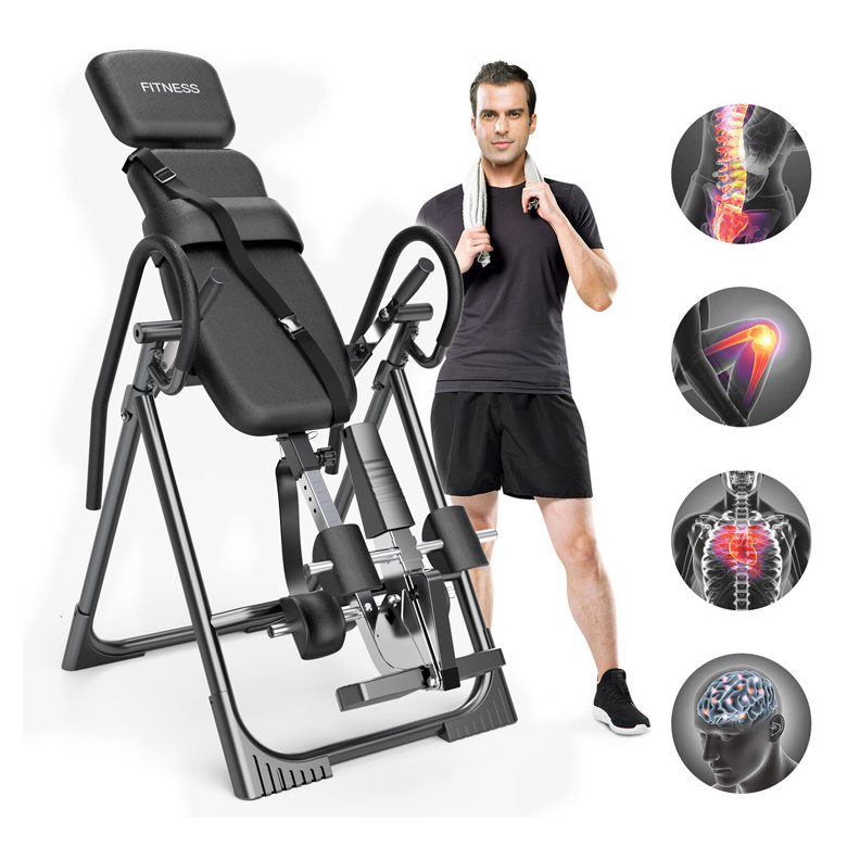 Adjustable Inversion Table with Relieve Back Pain/Reduce Muscle Tension Therapy Inverted Machine  Gravity Heavy Duty