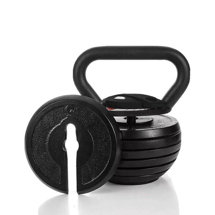 Professional Adjustable Kettlebell Weight Set 40 Lb Great Assistant Home Office Fitness Workout Gym Equipment with Grip Handle