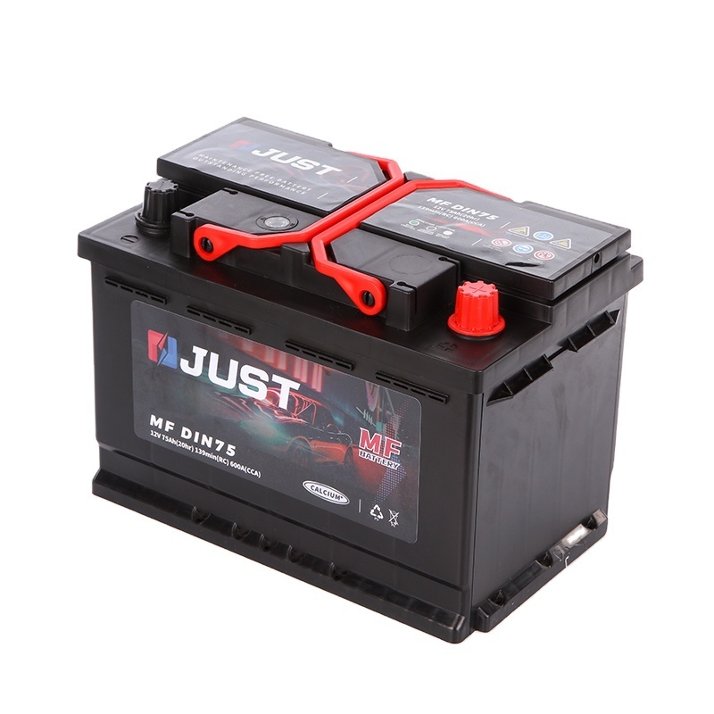 High quality DIN75 12v 75ah auto accumulator battery for car