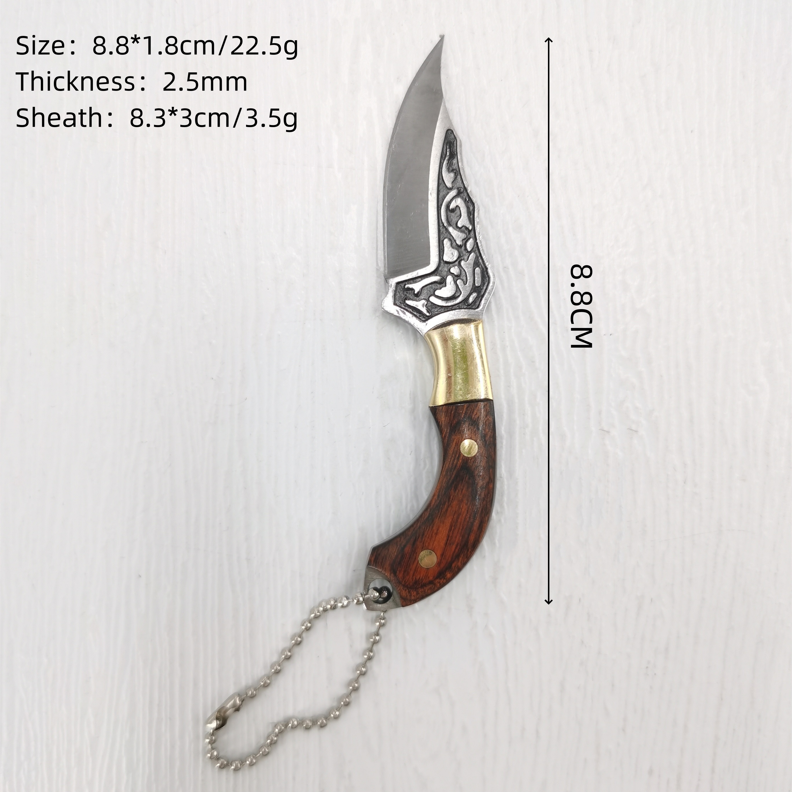 Outdoor jacket portable mini forging knife stainless steel pendant keychain knife Okapi knife