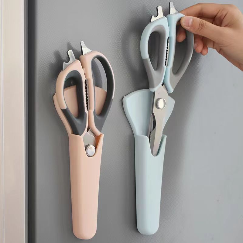 2023 Multifunctional Kitchen Scissors Heavy Duty Come Apart Stainless Steel Kitchen Shears with Magnetic Holder