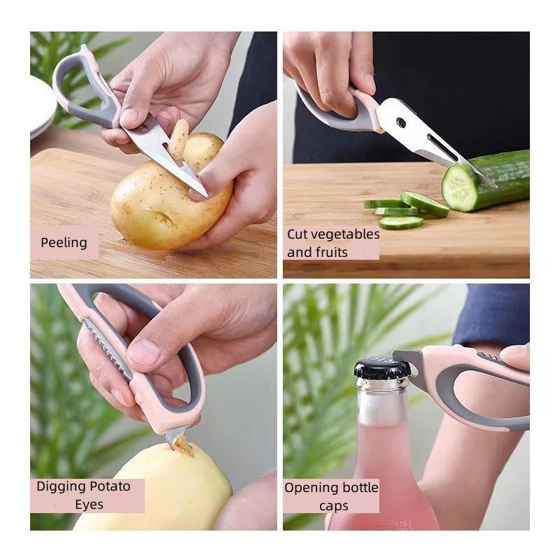 2023 Multifunctional Kitchen Scissors Heavy Duty Come Apart Stainless Steel Kitchen Shears with Magnetic Holder