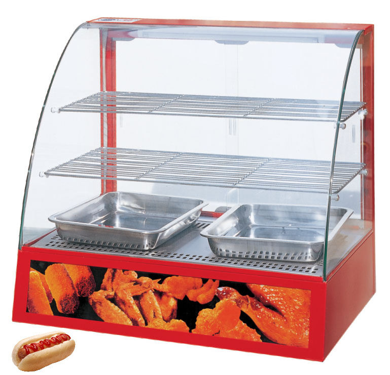 Commercial restaurant  snack food warmer display glass catering machine electric food display warmer showcase