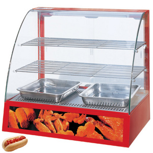 Commercial restaurant  snack food warmer display glass catering machine electric food display warmer showcase