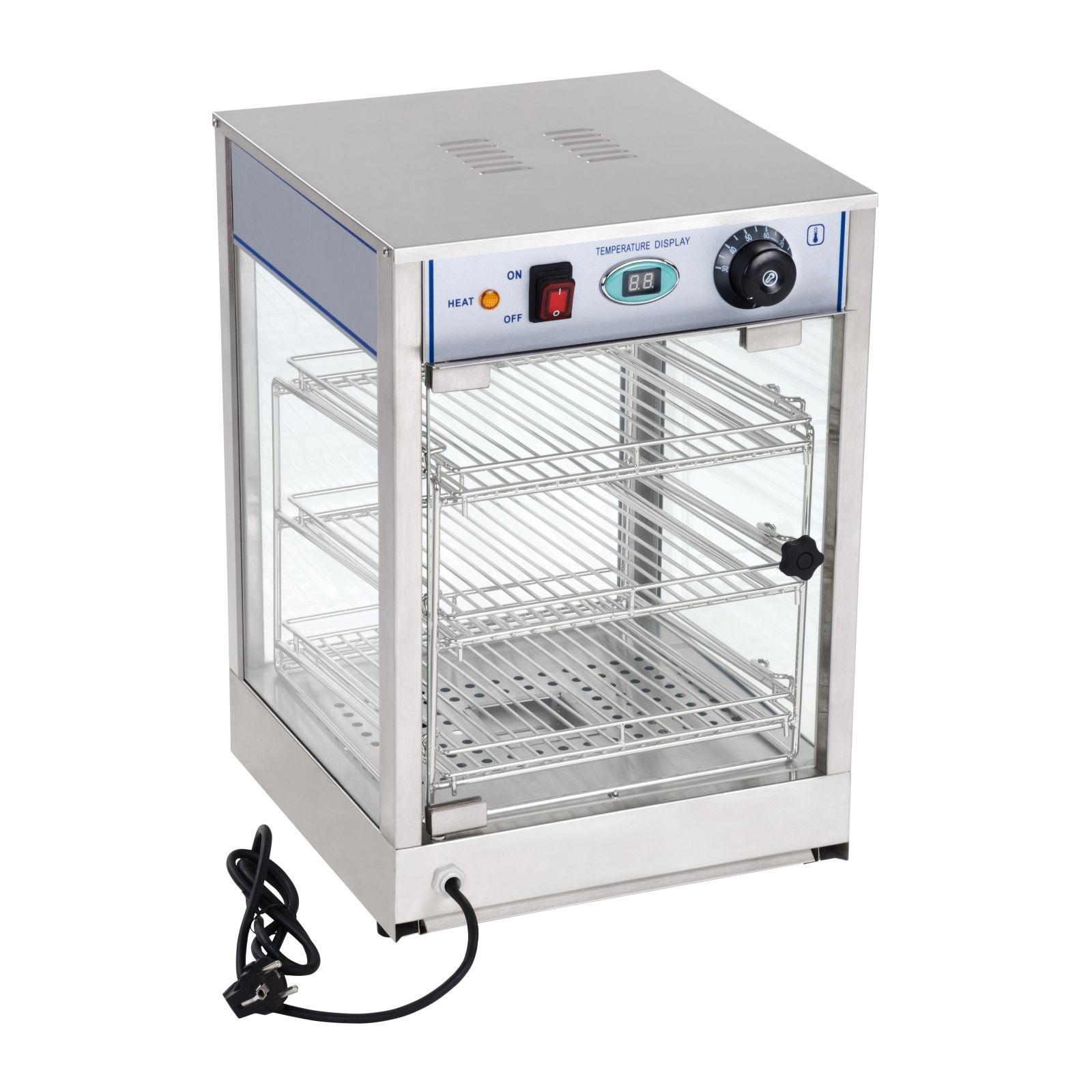 Commercial restaurant  snack food warmer display glass catering machine electric food display warmer showcase