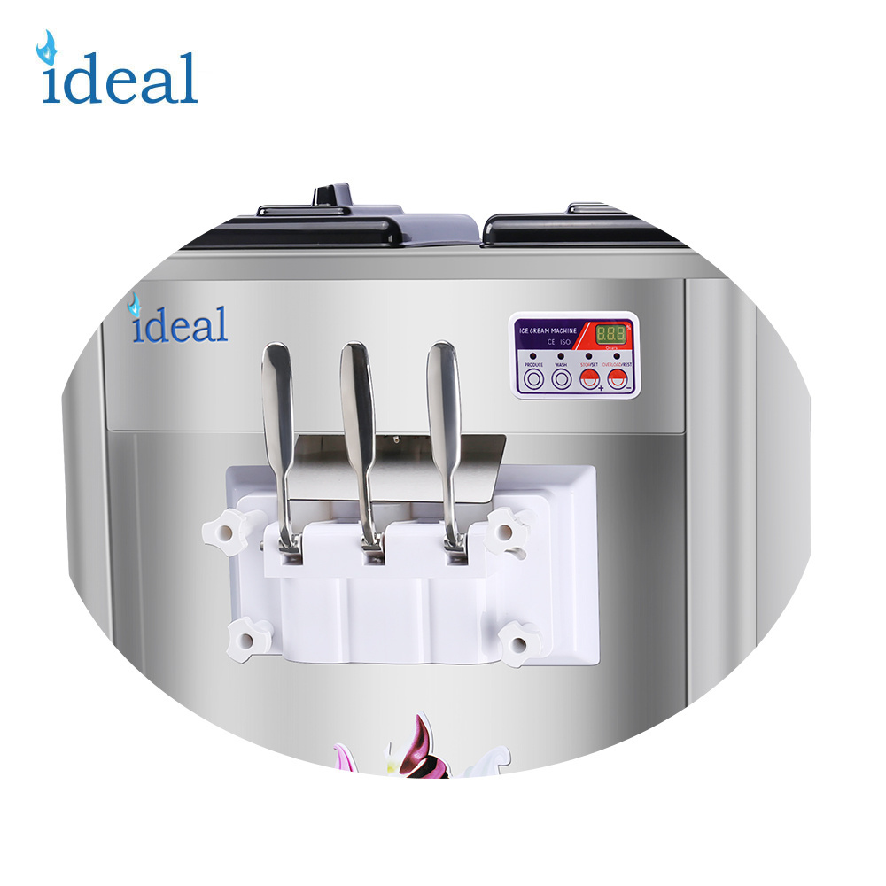 Commercial snack table Three Flavors soft serve ice cream machine for sale ice cream vending machine