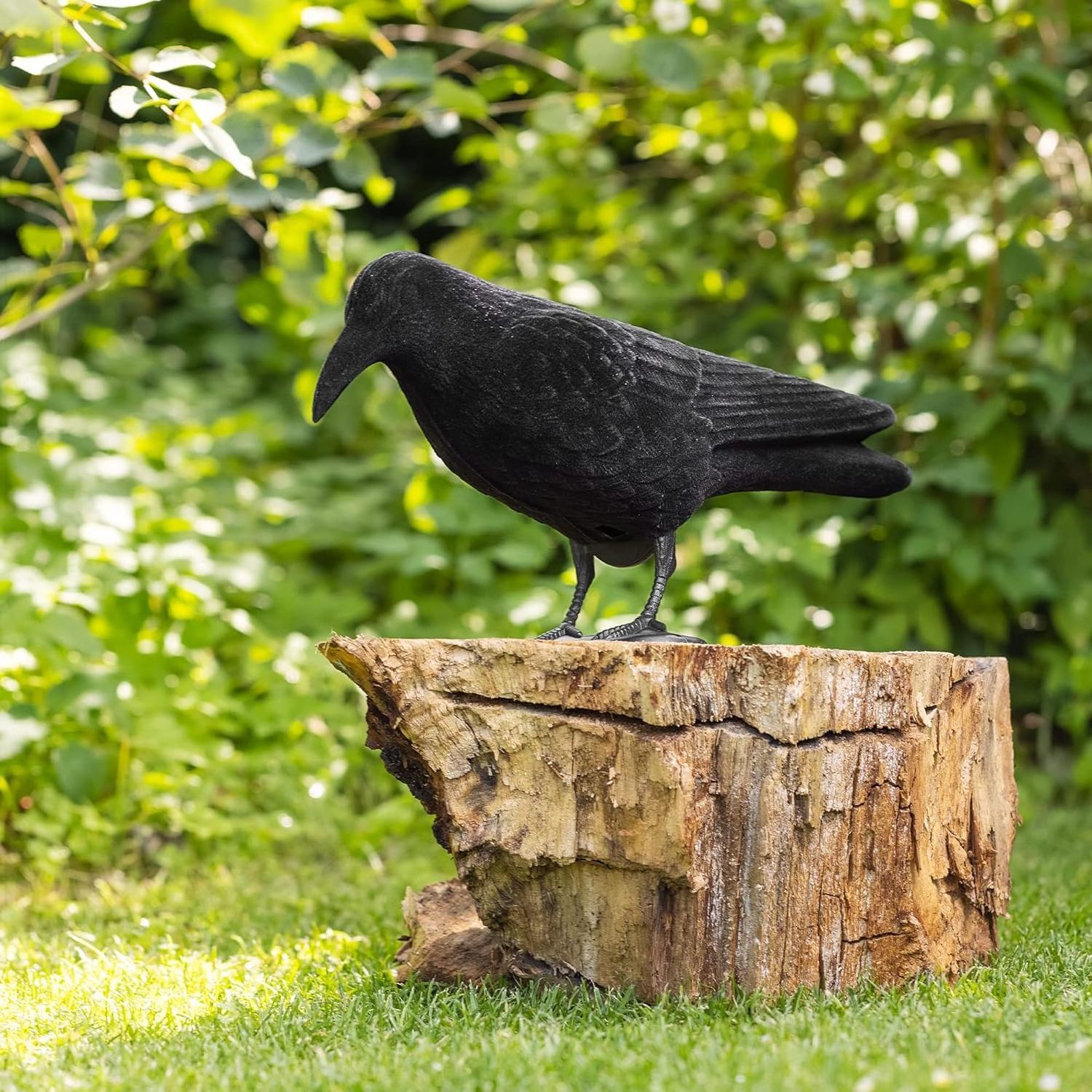 Garden Black Flocking Crow Decoy For Attracting Crows To Keep Birds Away With Realistic Crow Decoys