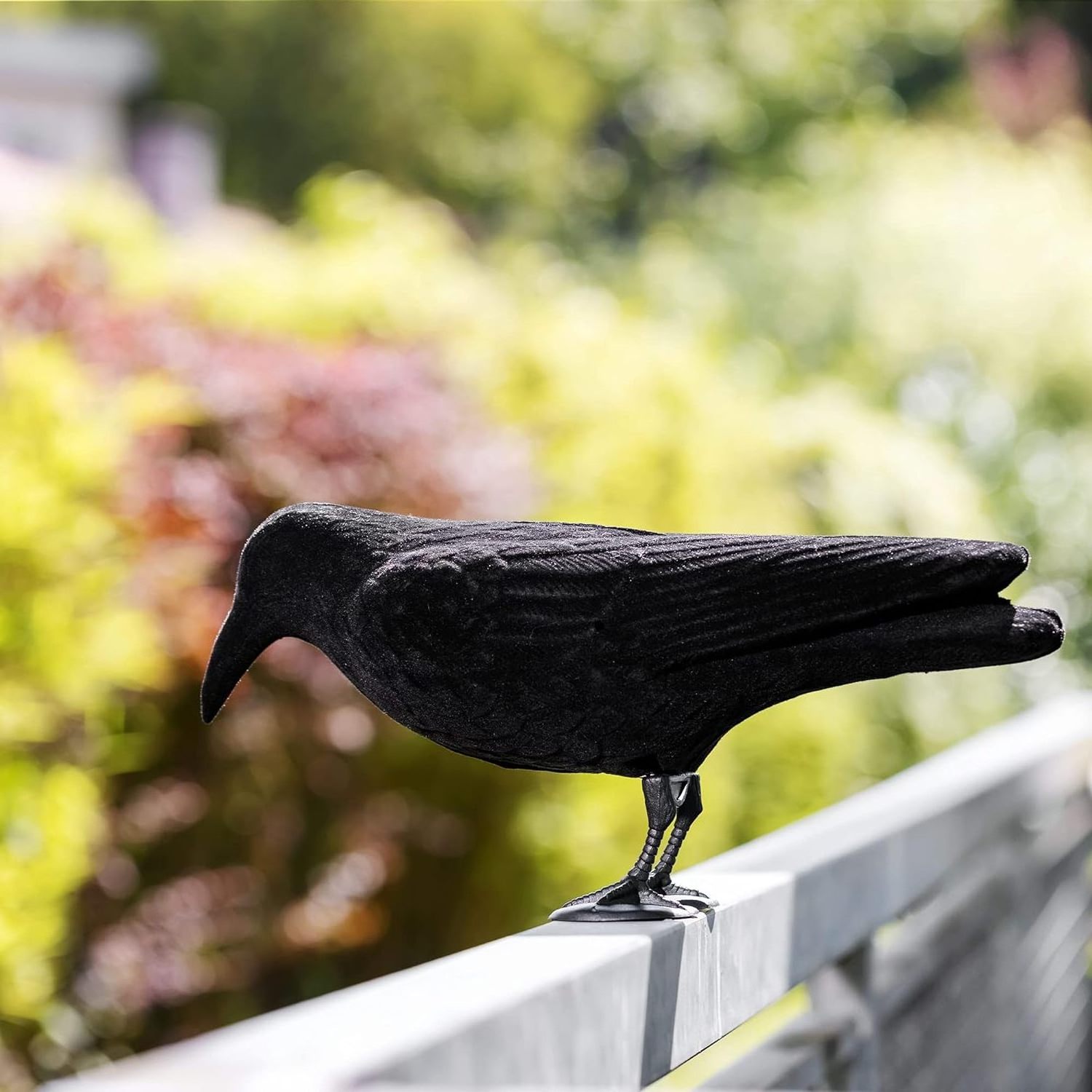 Garden Black Flocking Crow Decoy For Attracting Crows To Keep Birds Away With Realistic Crow Decoys