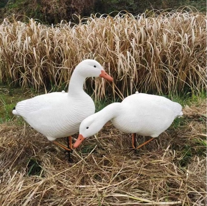 New Arrival Simulation Style Plastic Snow White EVA Foam Floating Goose Decoys For Hunting