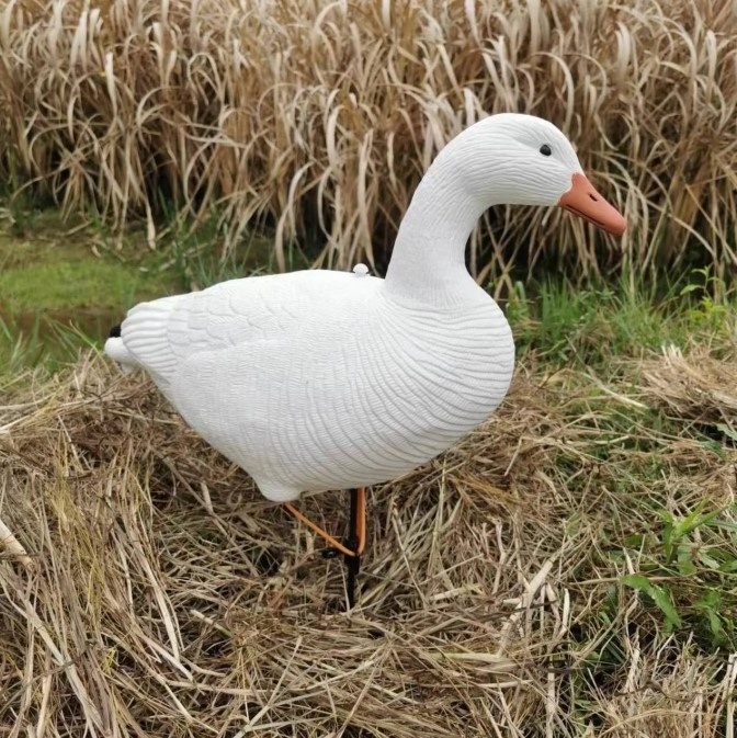 Simulation Style Plastic Bait Snow White EVA Goose Decoy Hunting Goose Decoys Manufacturer