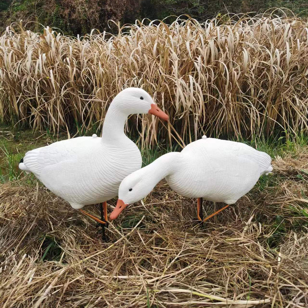 Outdoor Garden Decoration Plastic Canadian White Snow Goose Decoys For Garden Hunting