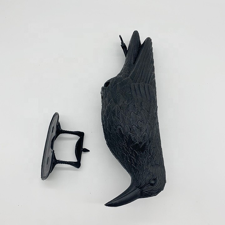 Wholesale Outdoor Hunting Garden Artificial Decoy Crows Black Plastic Crow For Scare Away Birds