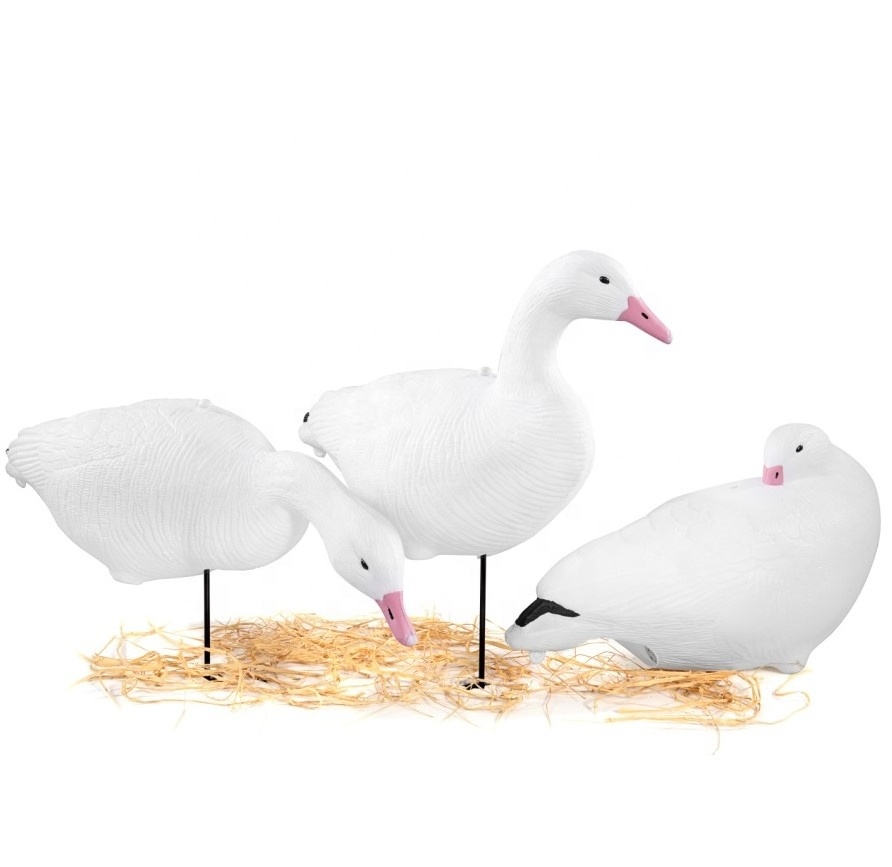 Simulation Style Plastic Bait Snow White EVA Goose Decoy Hunting Goose Decoys Manufacturer