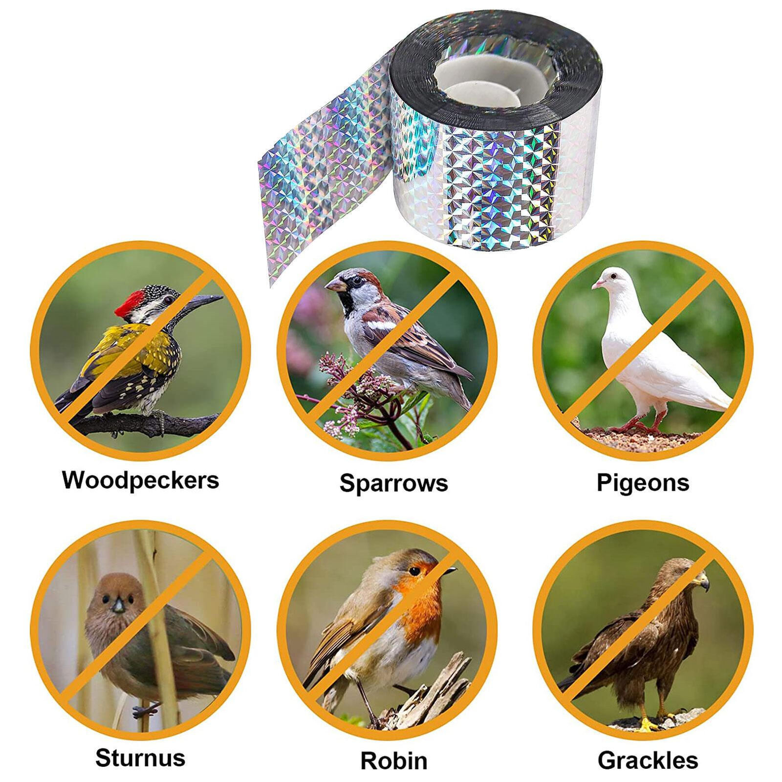 Sliver Laser Bird Deterrent Scare Tape Bird Repellent Bird Repellent Tape