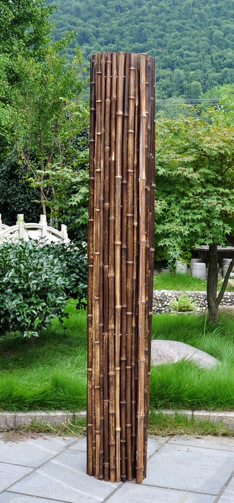 eco-friendly cheap natural black artificial bamboo fence bamboo panels garden bamboo panels privacy fence