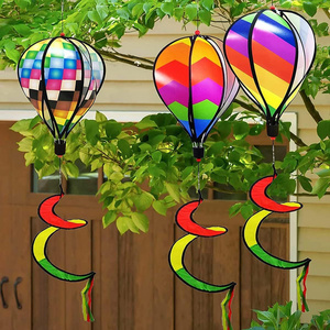 Hot Air Balloons Ornaments Windmill Spiral Wind Spinner For Home Garden Decoration