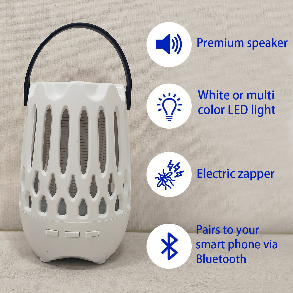 LED Light Repellent Bluetooth Speaker with Light Electric Mosquito Zapper lamp Fly Mosquito lamp Bug Light Satisfying LED