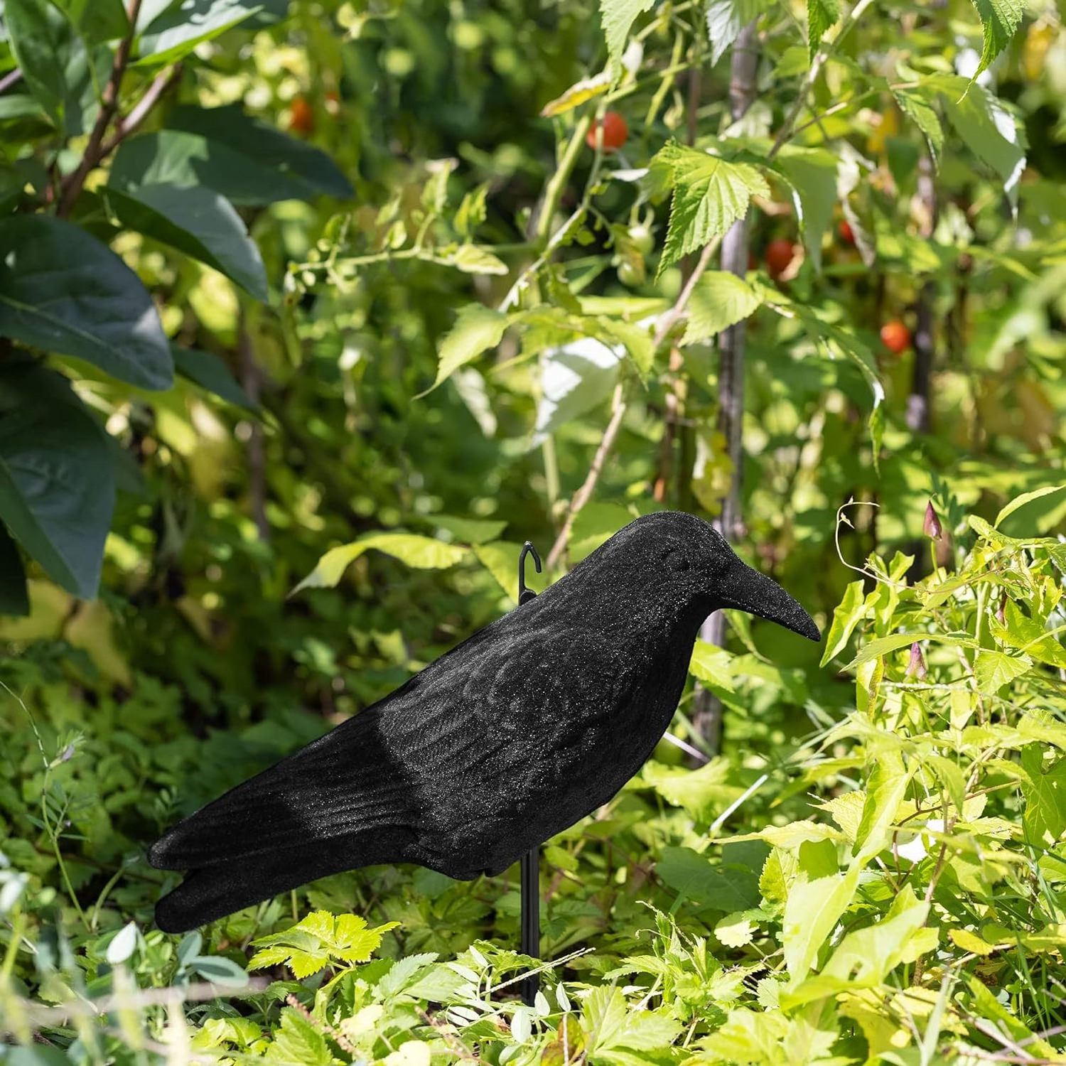 Garden Black Flocking Crow Decoy For Attracting Crows To Keep Birds Away With Realistic Crow Decoys