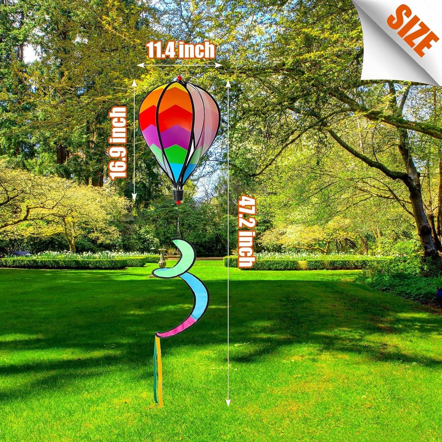 Garden Windmill Hot Air Balloons Windmill Wind Spinner For Wind Twister Hanging Decoration