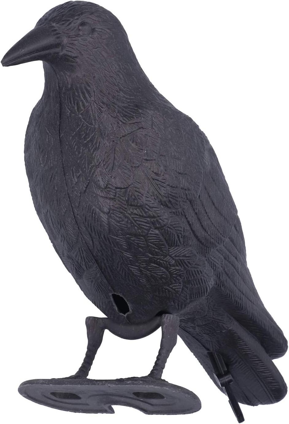 Crow Decoys Black Feathered Crow Standing Simulation Plastic Raven Statue Props Outdoors And Garden Decoration