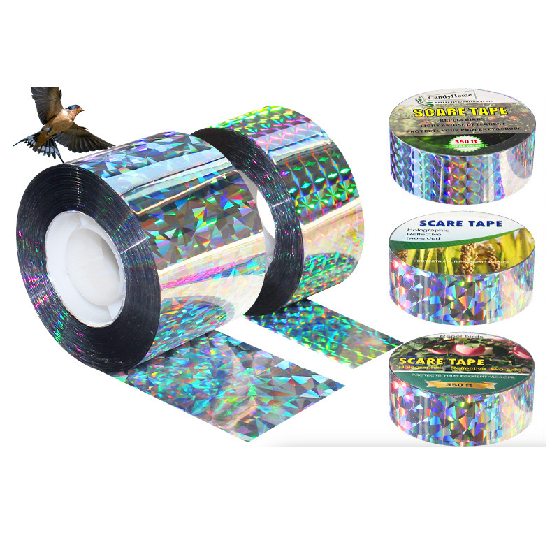 Laser Reflective Tape Flashing Bird Repellent Ribbon Reflective Bird Scare TapeAnti Bird Protect Outdoor Courtyard