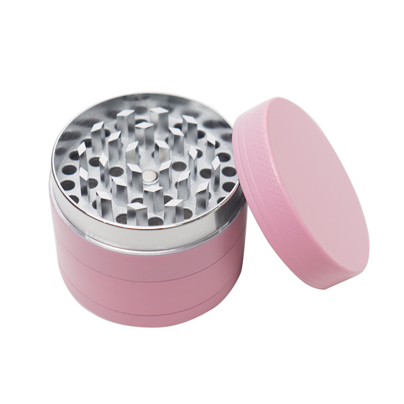 custom logo 50mm big luminous handheld spice herbal crusher herb tobacco grinders for smoking