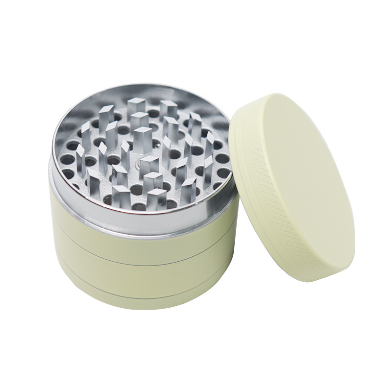 custom logo 50mm big luminous handheld spice herbal crusher herb tobacco grinders for smoking