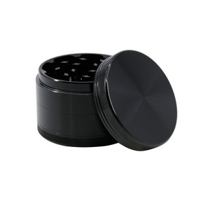 4 parts 50mm 63mm smoking custom large aluminum alloy black rolling dry herb tobacco metal grinder