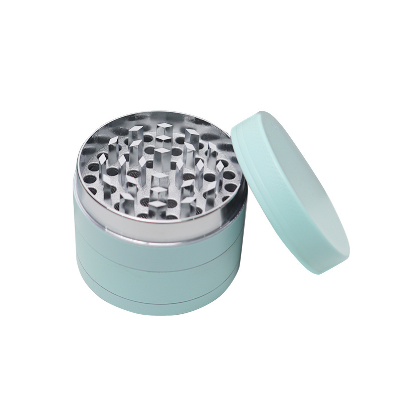 custom logo 50mm big luminous handheld spice herbal crusher herb tobacco grinders for smoking