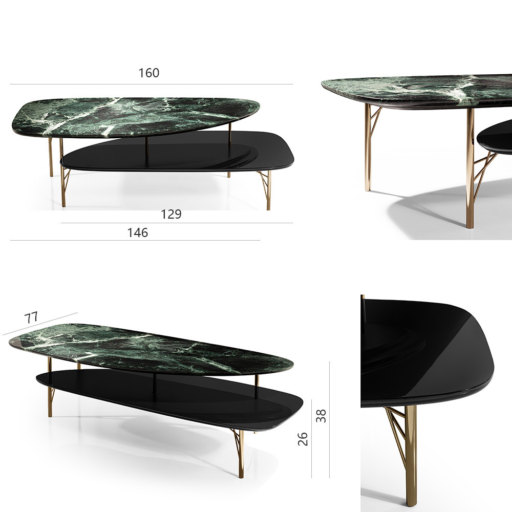 Italian luxury furniture designer center tea high end minimalist marble modern luxury coffee table