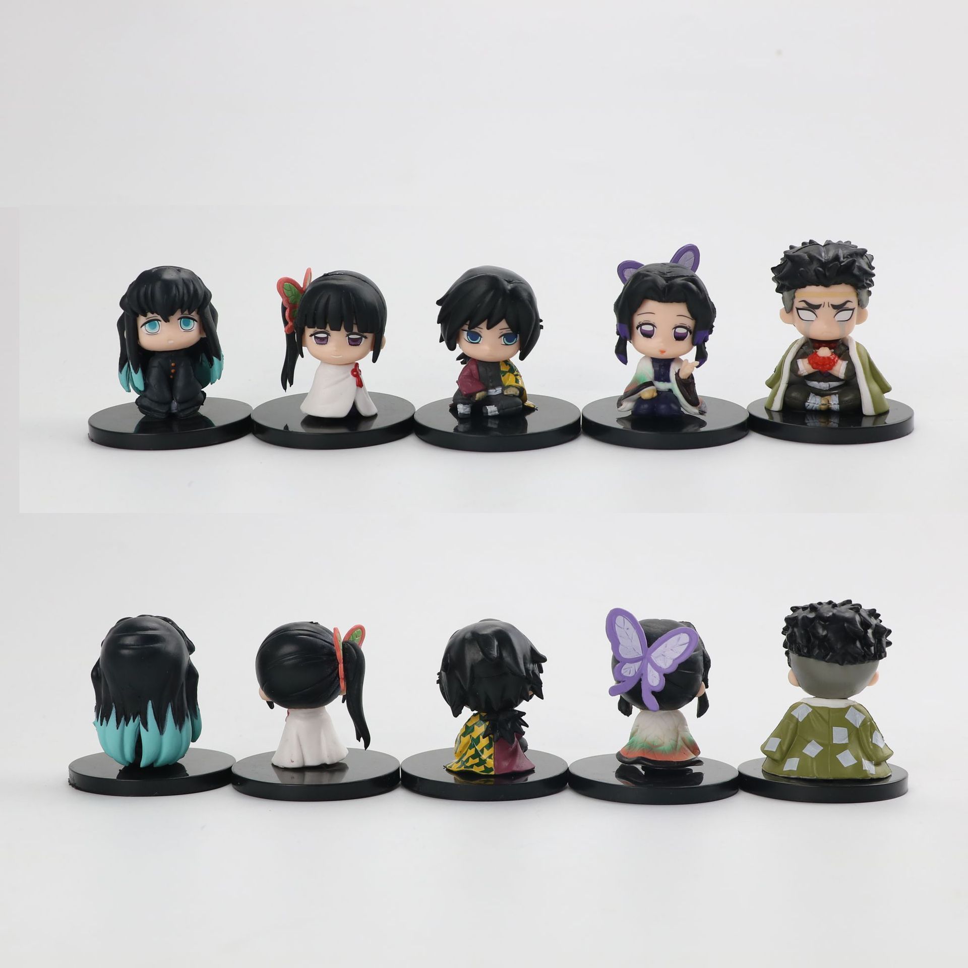 Anime Action Figure Demon Slayer Sitting Kimetsu No Yaiba Stove Door Tanjirou Nezuko Shanyi Cartoon Doll Gashapon